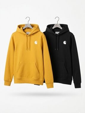 Carhartt Women’s Hooded Sweatshirt Bundle - Black & Mustard~Size Medium